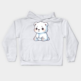 Cute baby polar bear Kids Hoodie